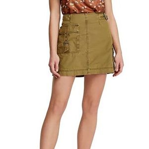 NWT Free People Cargo Skirt in Canteen